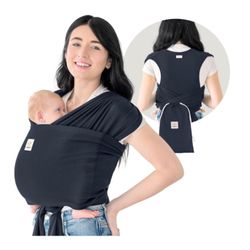 Baby Wrap Carrier Ring Sling - Easy To Wear, Adjustable D-Lite Baby Carrier Midnight