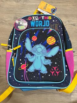New 16in Light up Stitch official Disney backpack