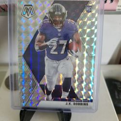 Ravens JK Dobbins Rookie Refractor Card