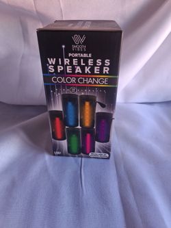 Smooth Vibes Portable Wireless Speaker – Color‑Changing – New