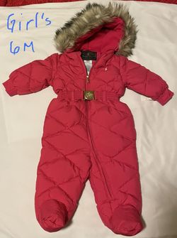 NWT - GIRLS Ralph Lauren Polo Winter Onesie - 6mos