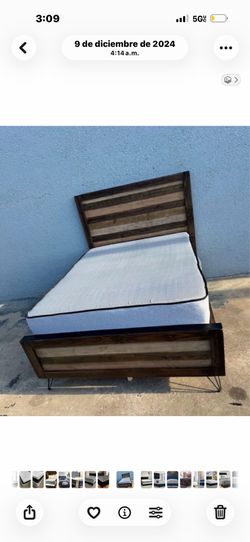 New Queen Bed Wht Matres for $299