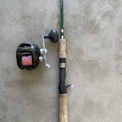 Shimano Curado 300EJ With A Shimano Terez Wax Wing Rod Combo 