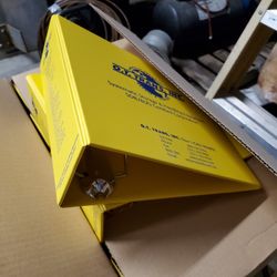 3 ring binders new, w print on them