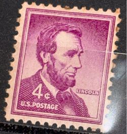 US 4 Cent Lincoln Postage Stamp