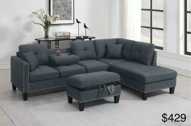 Sectional sofa with ottoman