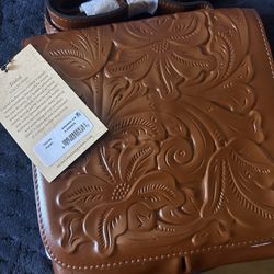 Brand new Patricia Nash Crossbody leather tooled bag
