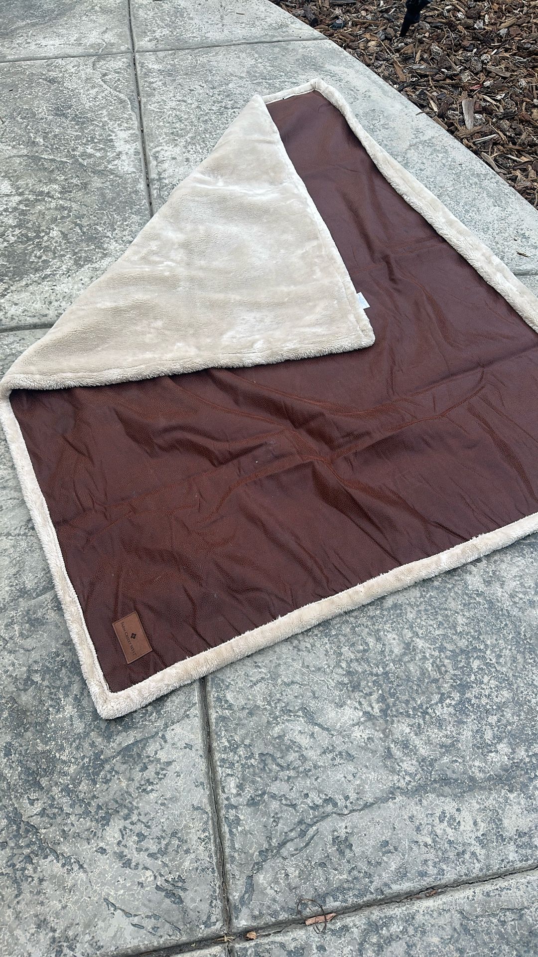 Faux Leather Dog Blanket