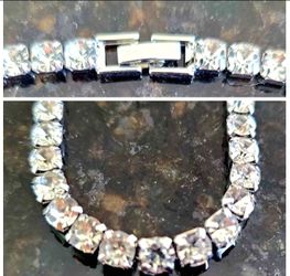 16" CZ tennis necklace, NEW