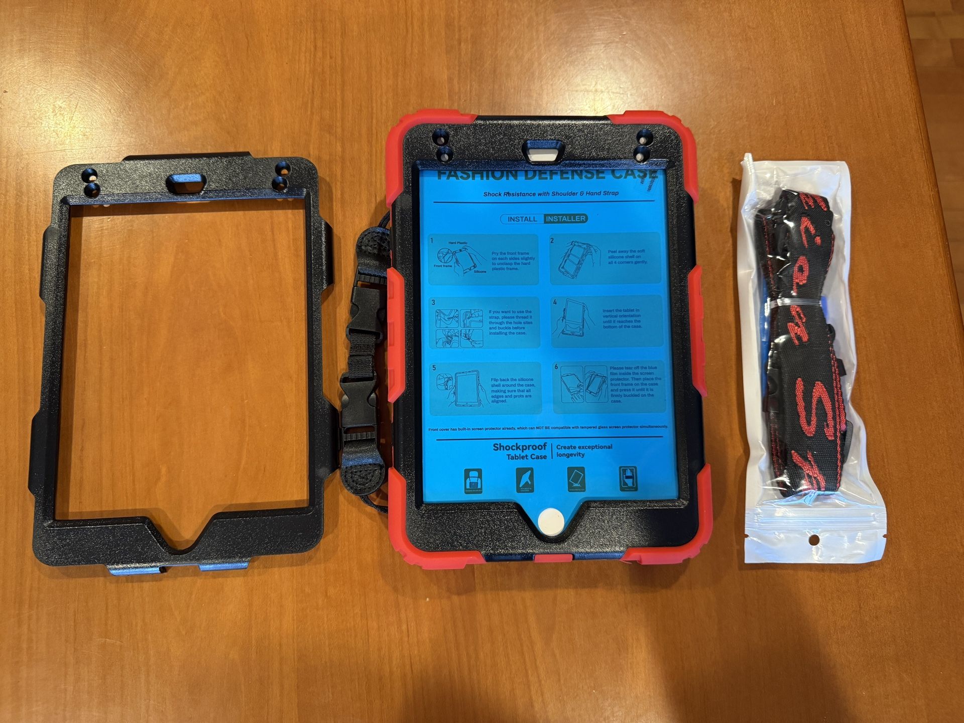 New Protective Cover For iPad Mini 5/4 Red/black 