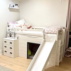 Loft Twin Bed w/ Play Area with OPTIONAL Slide 