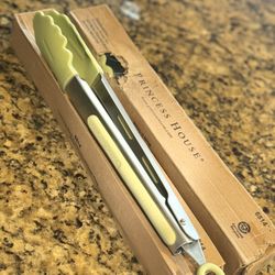 2 Stainless Steel Silicon Gripper Tong  Princess House