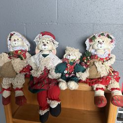 House of Lloyd Bunny Family - Set of 4 Vintage Dolls (Hip & Hop, Flossie, Grannie Flo Bunny)