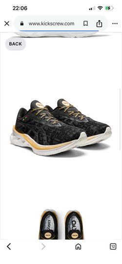 Asics Novablast Edo Era Tribute Tokyo Black Gold White Men Size9.5 Run 1011B059
