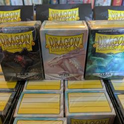 Dragonshield Matte Sleeves: Black, White, Clear