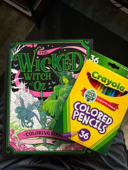 Wicked Coloring Book & 36 Colored Pencils - NEW