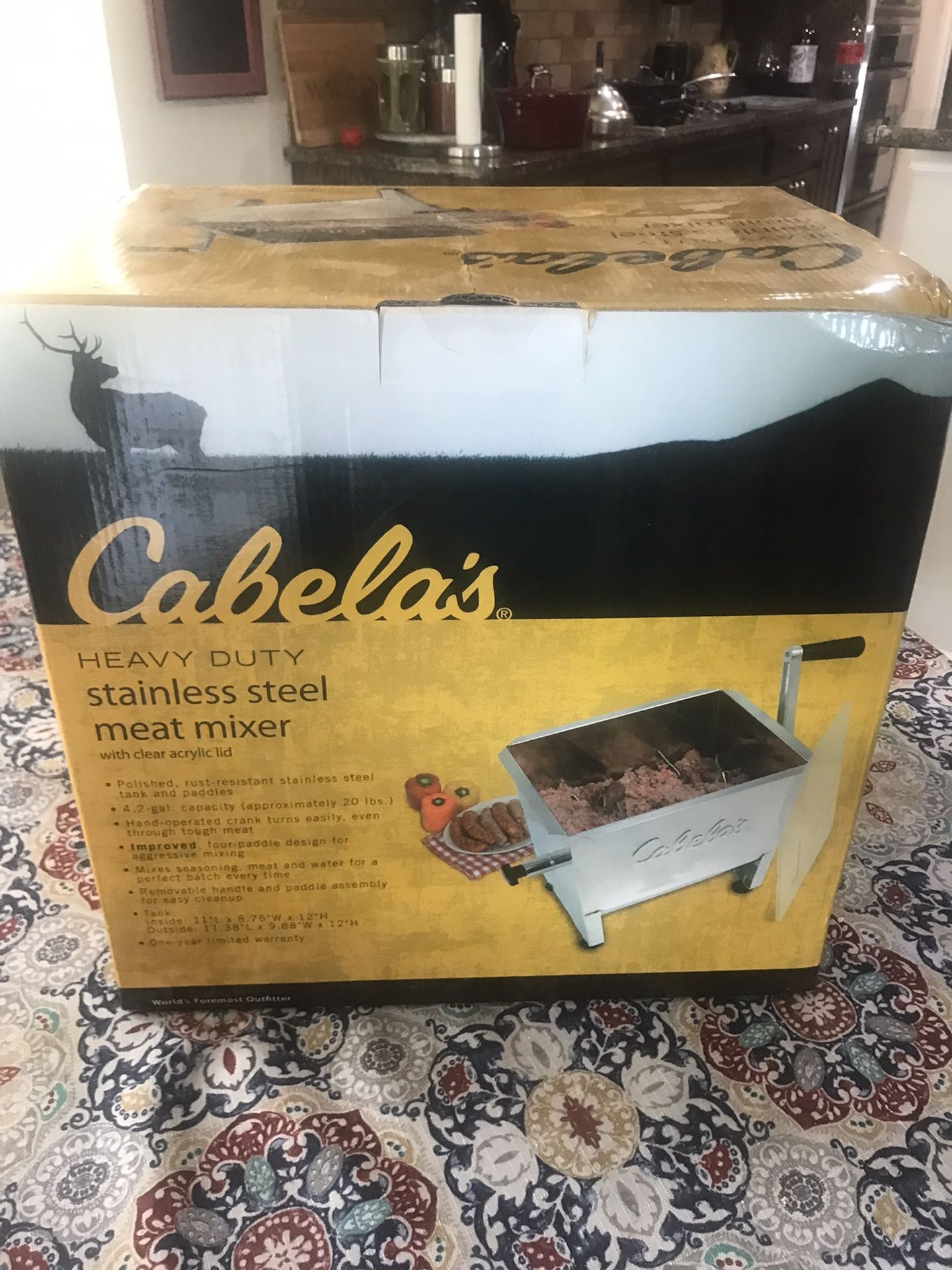 Cabelas Heavy Duty Stainless Steel Meat Mixer