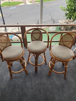 Vintage tiki bar stools