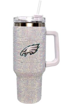 PHILADELPHIA EAGLES BLING 40 OZ STAINLESS STEEL TUMBLER - MIDNIGHT GREEN