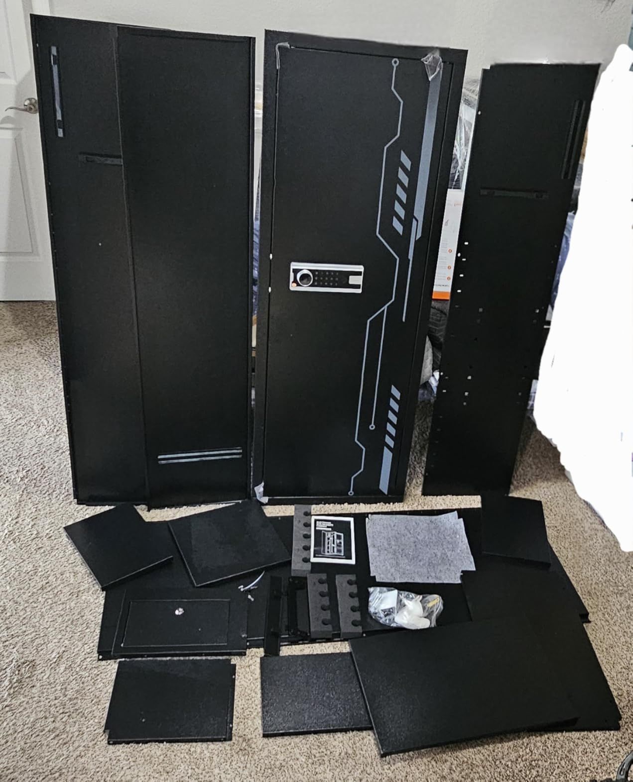 Gun Safe Cabinet for Home – KAER 8-12 Rifle & Shotgun Storage, Electronic Lock, Adjustable Shelf