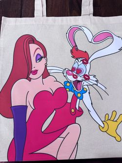 Jessica & Roger rabbit tote