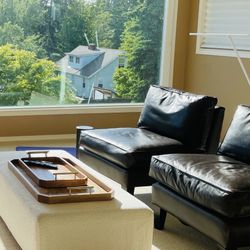 Leather Chair Couch x 2