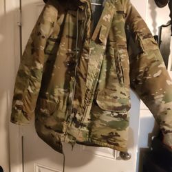 Men's Large Dakota Hoodie Army Jacket