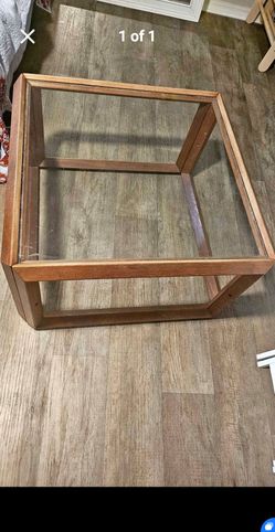 Glass coffee table