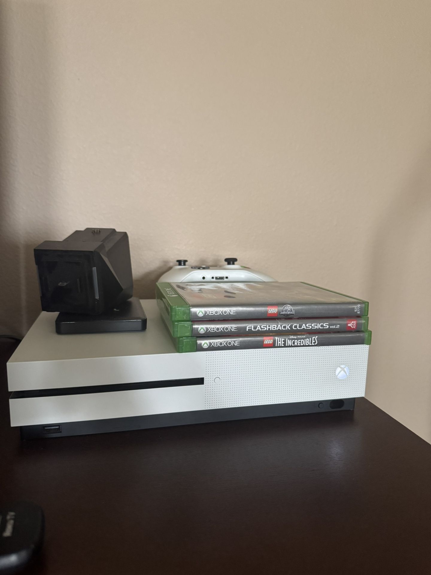 Xbox One S Gaming Bundle – 2 Controllers, 2 Headsets, 8 Games, External Drive – $260 OBO