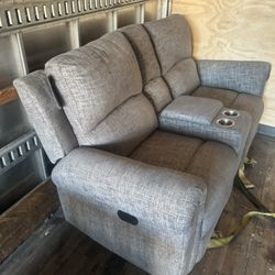 Reclining Couch With Cup Holders