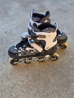 Black and White Camo Inline Skates