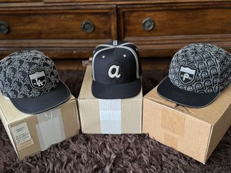 Red X Jacket 24K White Rose Gold Button Soutache And Stitching Fitted Hats