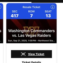 Las Vegas Raiders VS Washington Commanders in DC