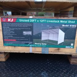 KJ 20ft By 12ft Livestock Shelter. New In Crate!
