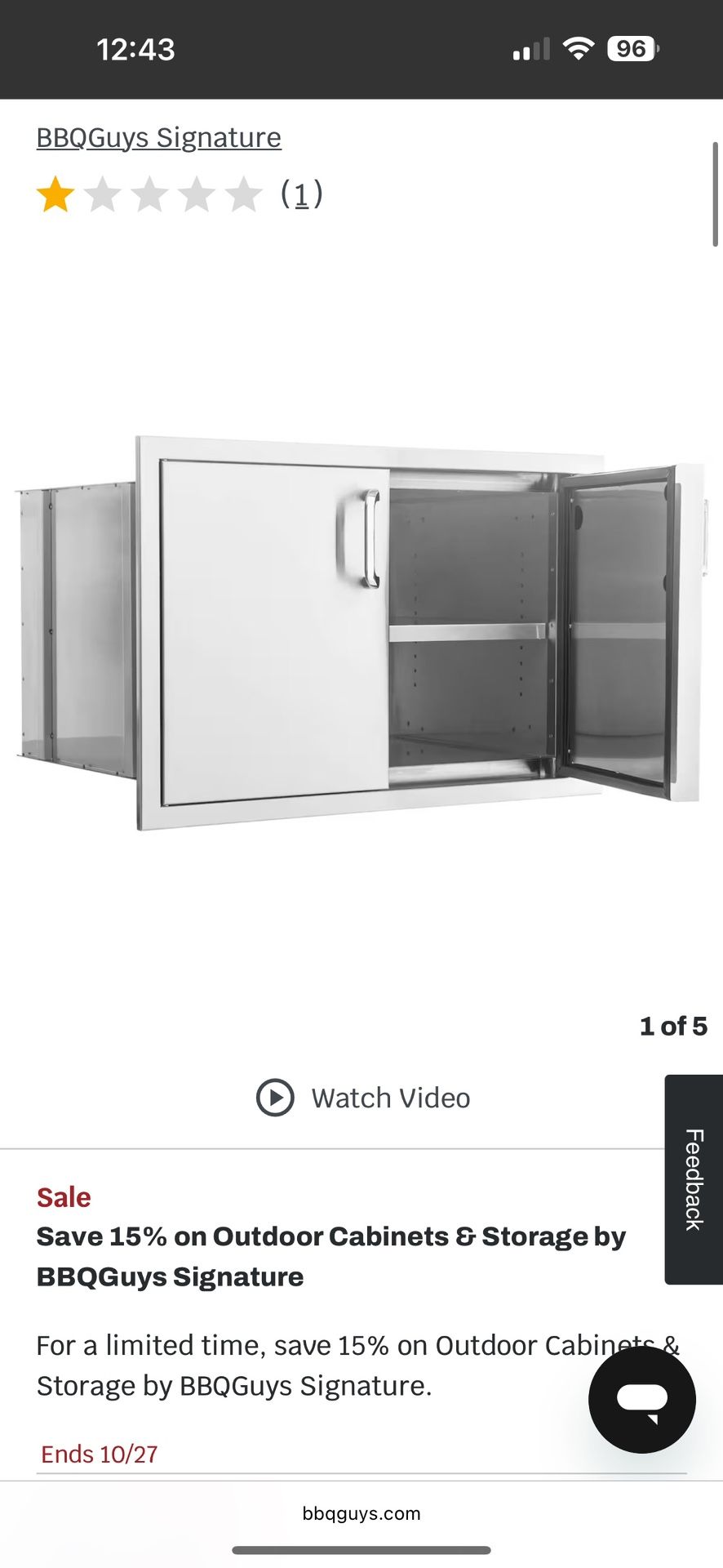 Bbq GUYS pantry And Storage Stainless Steel Cabinet