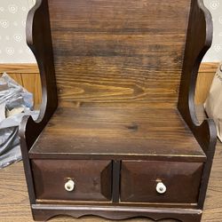 Vintage Wooden recipe Card Storage