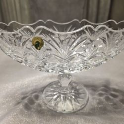 Waterford Crystal IRISH TREASURES Footed Boat Bowl Centerpiece 