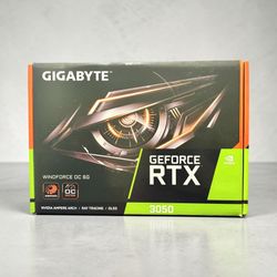 GIGABYTE GeForce RTX 3050 Graphics Card - Black & Green Accents