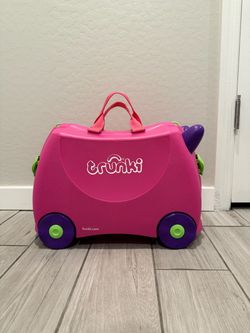 Trunki Kids Ride-On Suitcase Pink