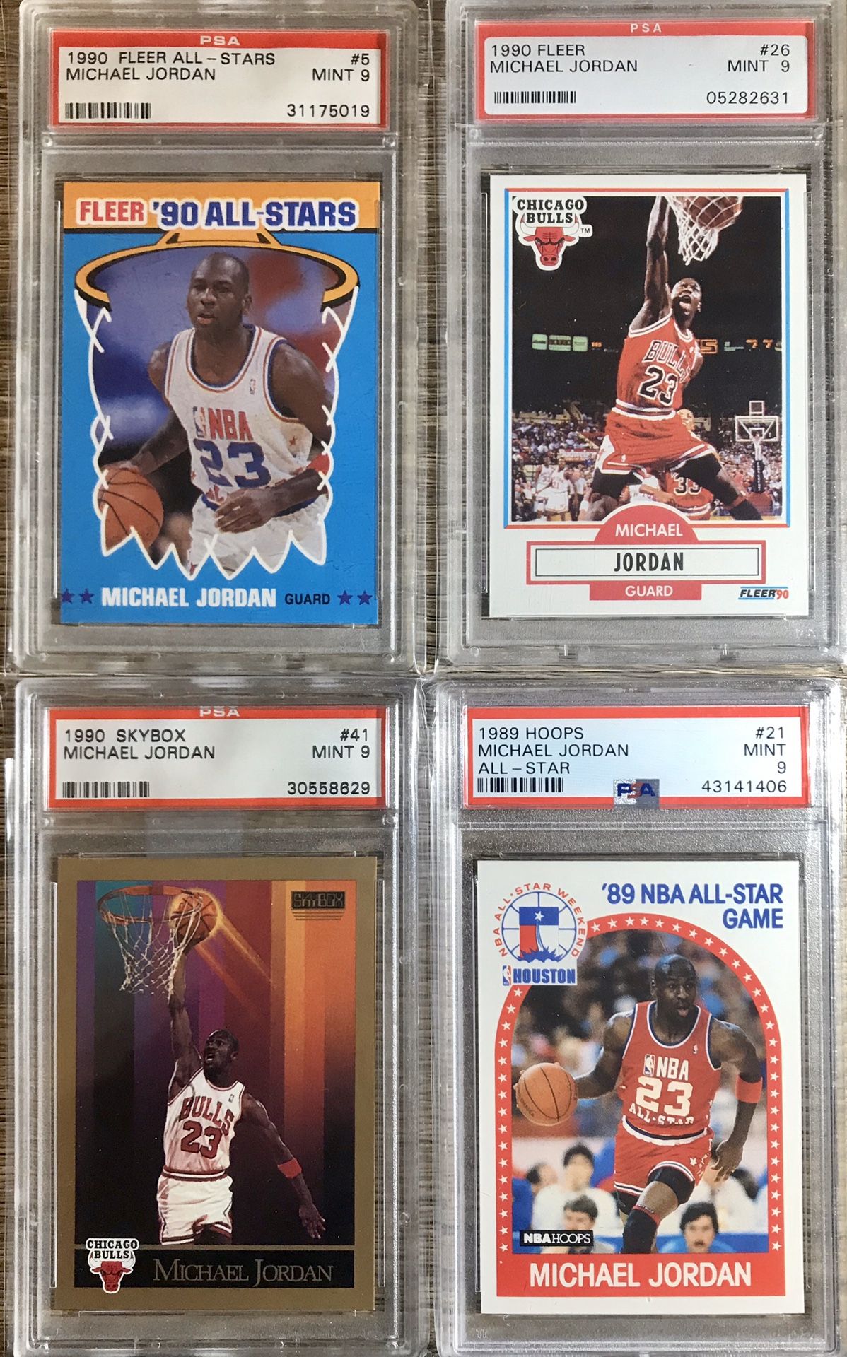 Michael Jordan PSA 9 (4 cards total)