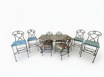 Dining Table & 4 Chairs With Matching Counter Height Chairs