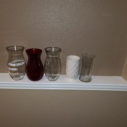 Flower Vases $6.50 EACH  Or 4 For $20 