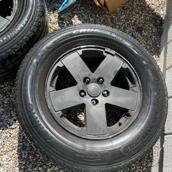 2007 JEEP WRANGLER JK RIMS AND TIRES