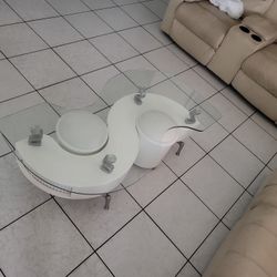 Living Room Coffee Table 3 Piece 2 Stools