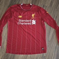 Official Liverpool F.C. Soccer Jersey New Balance Men’s Sz Large Stndrd Virgil 4