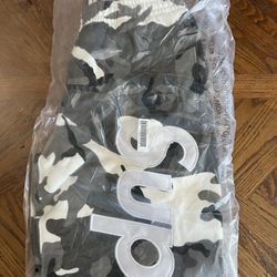 Supreme Satin Applique Sweatpant (SS26) Snow Camo Size Medium