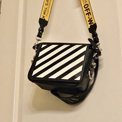 Off-White Main Label Diag Flap Bag 2013 w/ Yellow Industrial Strap – Rare