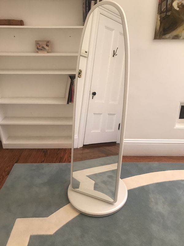 tall white standing mirror
