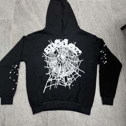 Sp5der Hoodie Black And White
