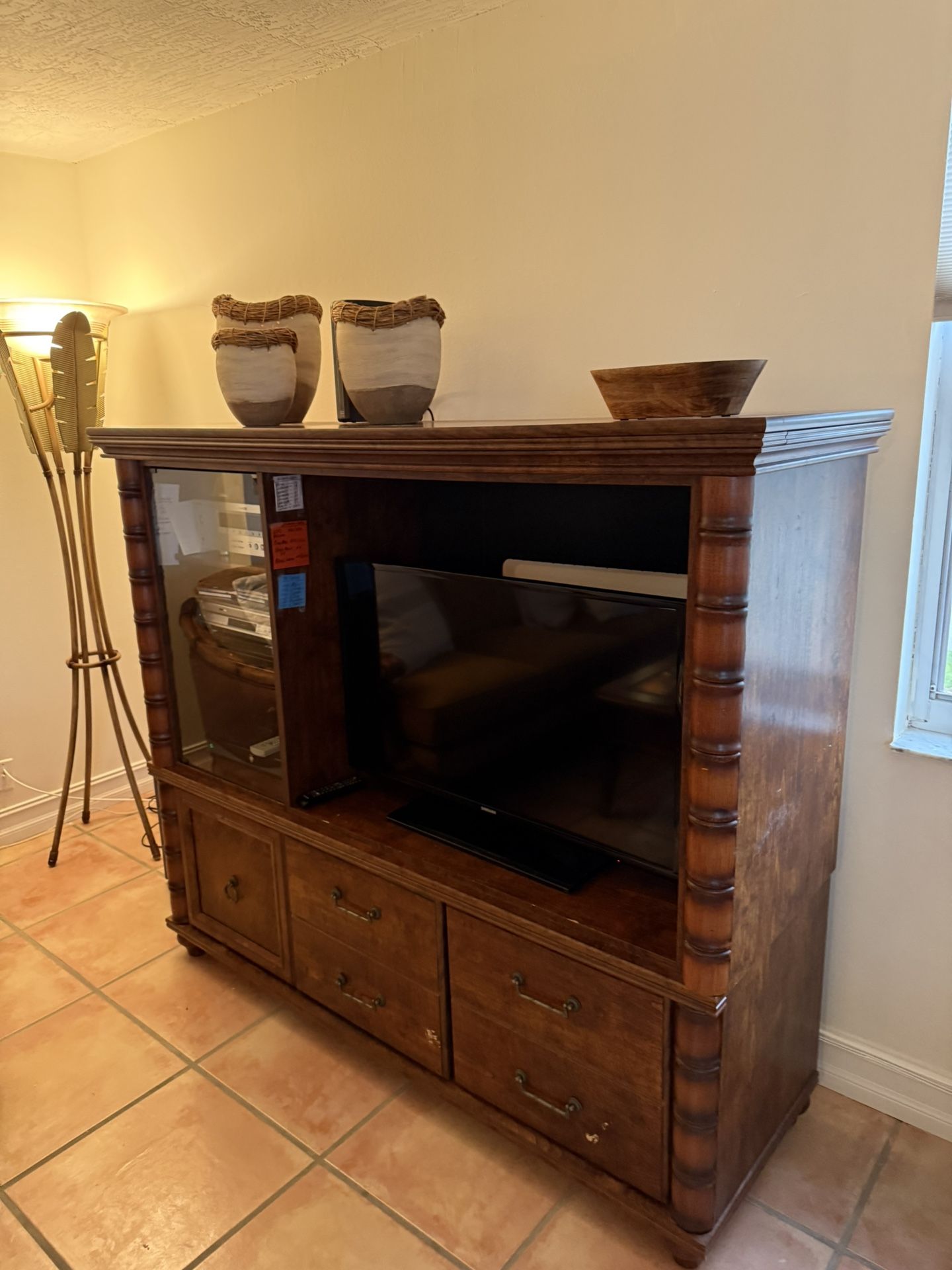 Solid Wood Entertainment Center